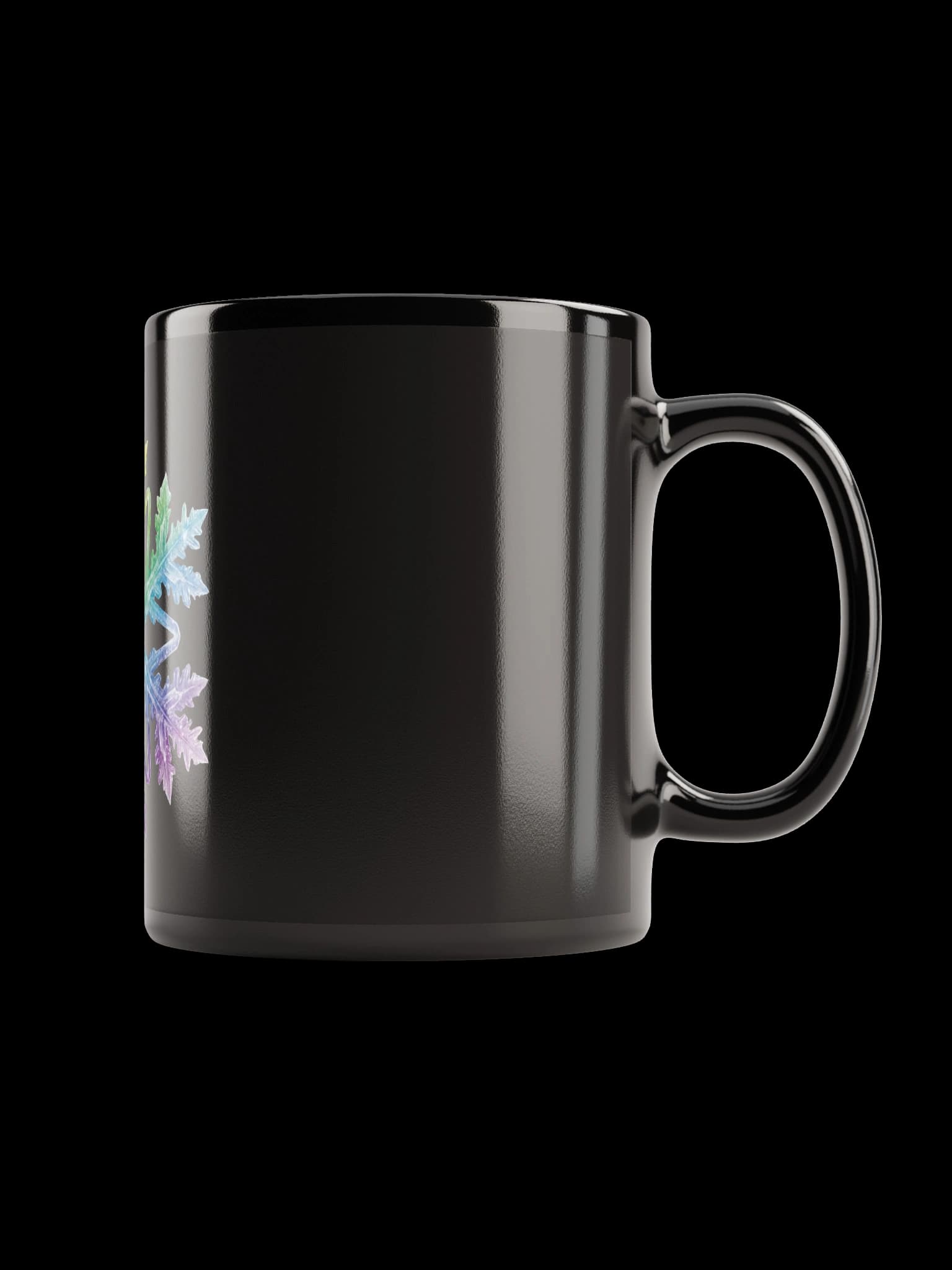 Rainbow snowflake mug